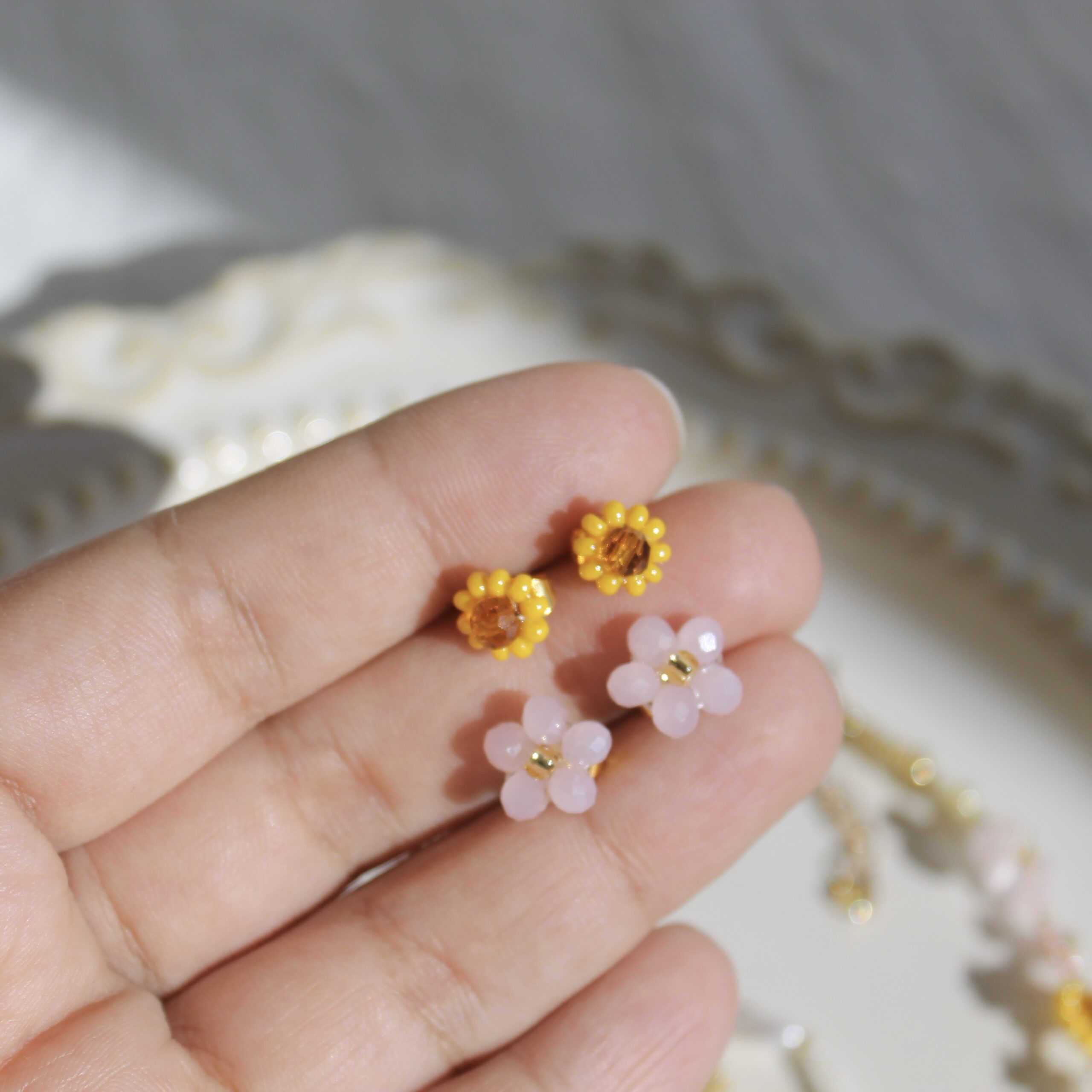 delicate pastel jewelry set gift for her